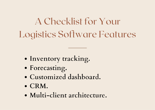 A Checklist for Your Logistics Software Features 