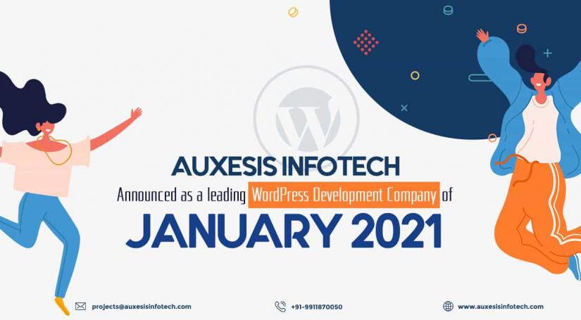 Auxesis Infotech announced as a leading WordPress Development Company of January 2021